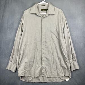 Principe Italian 43-17 32/33 Extra Fine Single Needle Cotton Dress Shirt BB-11
